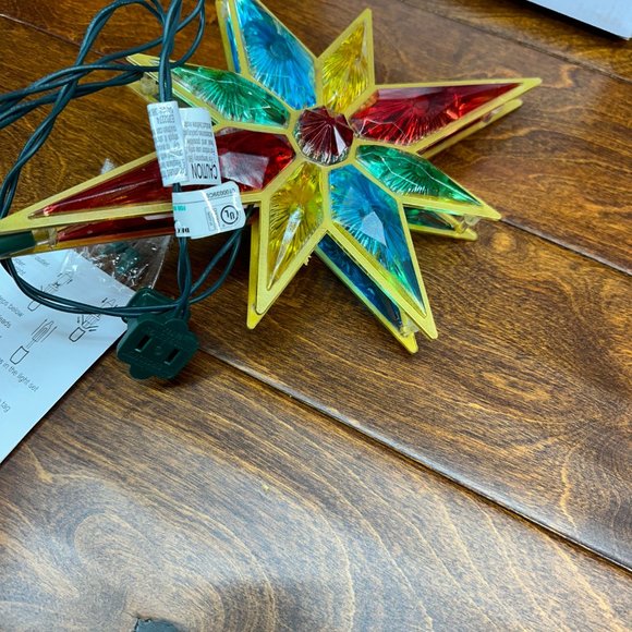 Christmas Tree Lighted Topper Multicolor 10.5" X 8" Brand New - Picture 5 of 8